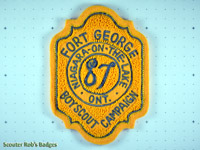 Click to enlarge 1987 Fort George Scout Campaign (chenille)